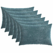 Federa 6 pcs HEERLEN Blu 30 x 50 cm Tessuto Chenille 907794