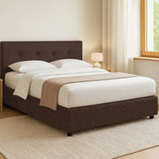 Bolton, Letto Piazza e Mezza Sfoderabile Made in Italy, Marrone