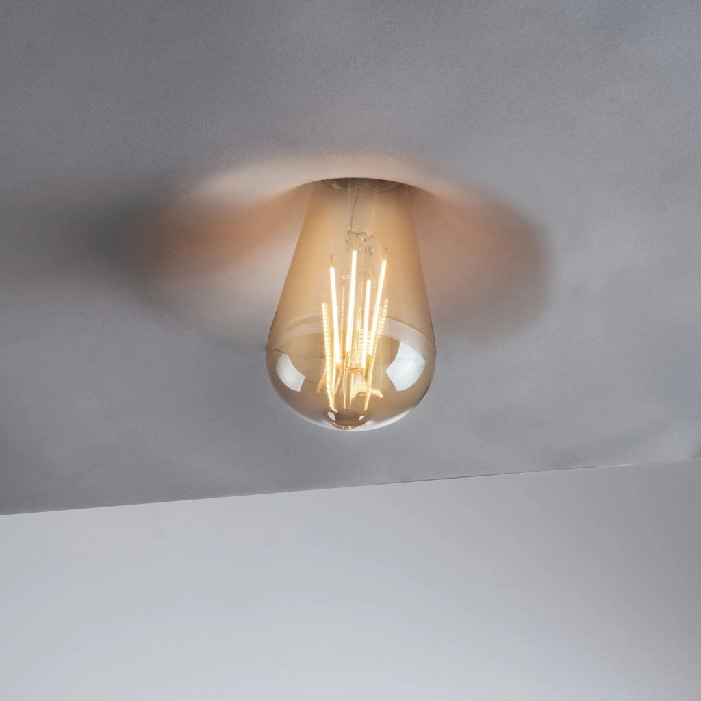 INCASSO EVA BIANCO 1 LUCE ATTACCO E27 18X1,3CM IN GESSO VERNICIABILE