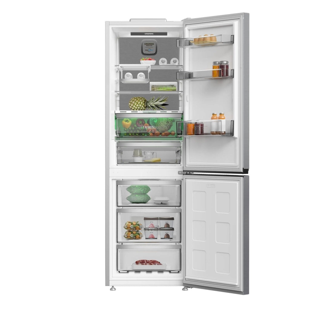 Grundig GQN21235GBN Frigorifero 4 Porte 572L H 182 cm Total No Frost FullFresh+ IonFresh Classe F 39 dB Vetro Nero