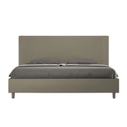 BS COM Letto matrimoniale king size senza rete imbottito 190x190 similpelle cappuccino