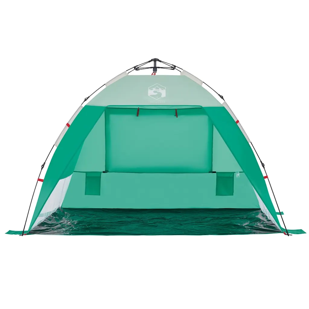 Tenda da Spiaggia 2 Persone-Tenda da campeggio Verde Rilascio Rapido Impermeabile 925102