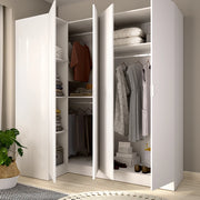 Armadio Camera da Letto Woodbury, Guardaroba Grande Modulabile, 91x184h cm Bianco