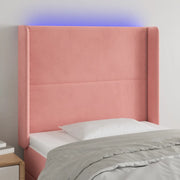 Testiera a LED Nera 93x16x118/128 cm in Vellutocod mxl 73875