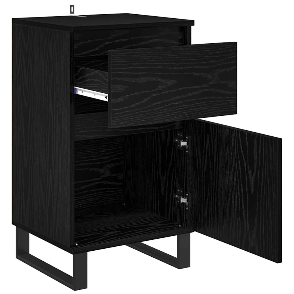 Credenza-Buffet-Armadio da cucina Rovere nero 35 x 40 x 70 cm Legno multistrato 645801