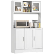 Armadio Dispensa con Ante e Ripiani ¨C Zephmum ¨C Bianco 108x35x180 cm