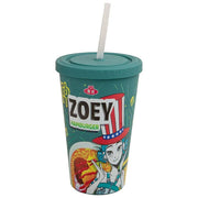 Cinereplicas tumbler K-Pop Demon Hunters Zoey Hamburger bicchiere in plastica capacita' 475 ml