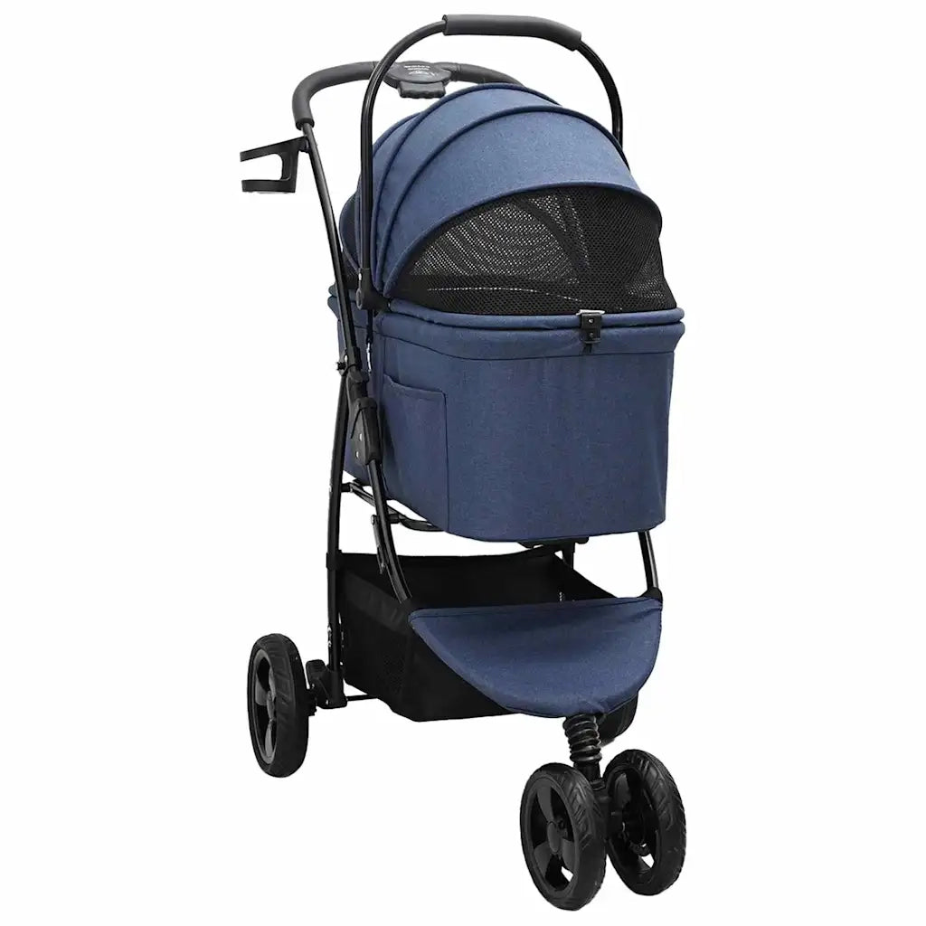 Passeggino pieghevole per animali Blu 78 x 54 x 101 cm 42012439