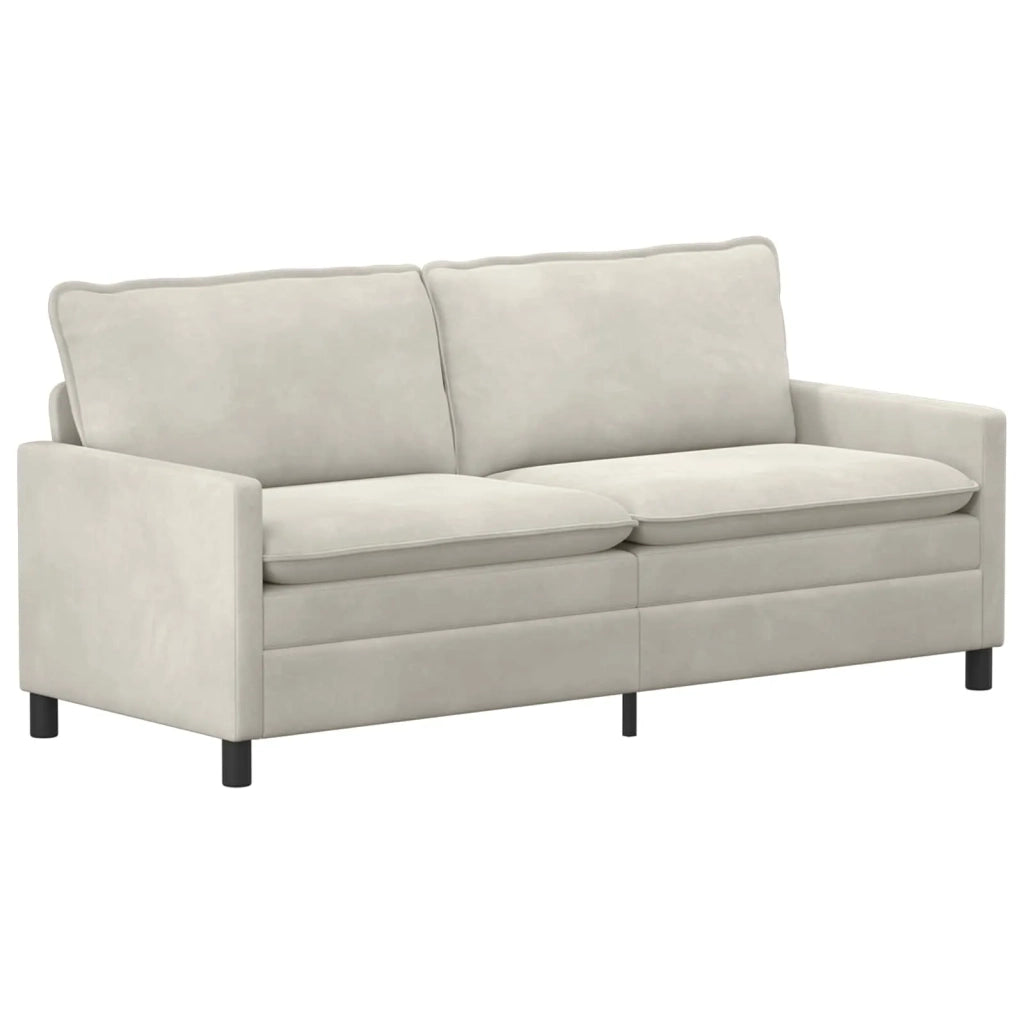 Divano Crema 196 x 81 x 87,5 cm Velluto