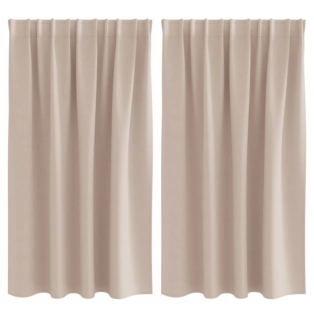 Tende Blackout con Anelli 2 pcs Talpa 140 x 140 cm Poliestere 4107438