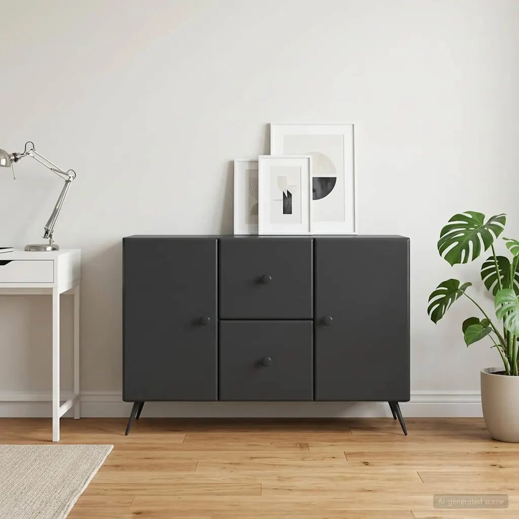 Credenza Nero 89 x 34,5 x 60 cm Legno ingegnerizzato 895576