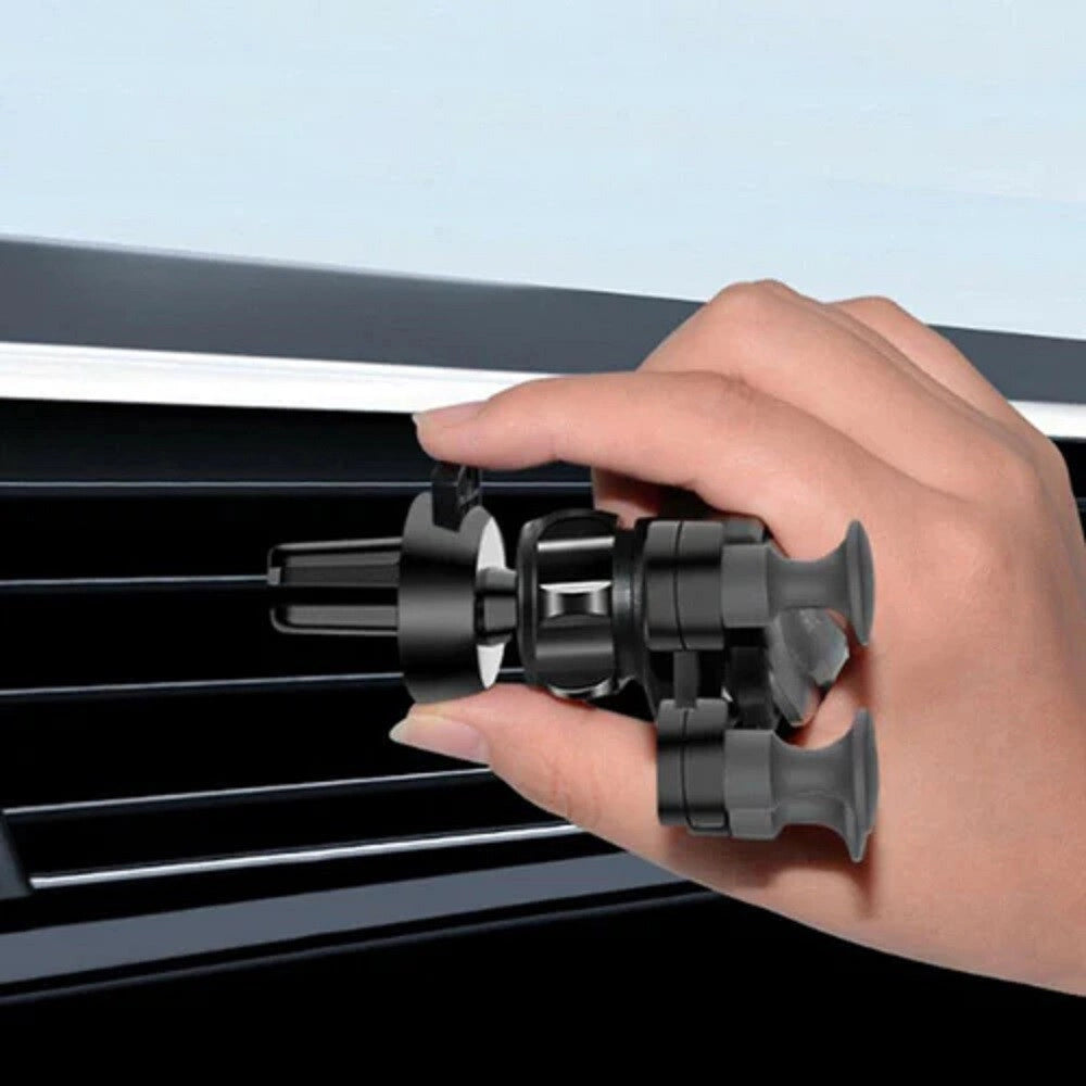 Trade Shop - Portacellulare Auto Universale Griglia Di Ventilazione 6 Punti Fissaggio Q-zj018 -