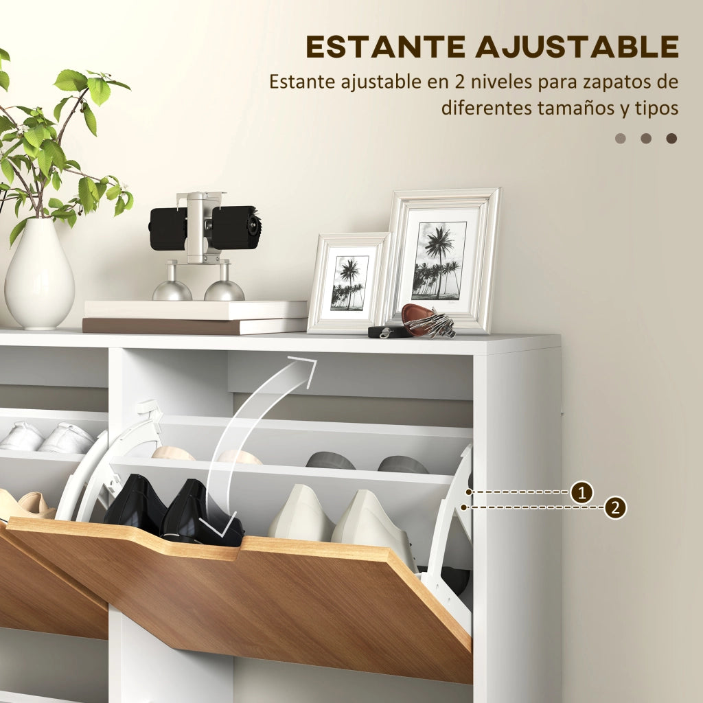 Cassettiera con 4 cassetti e ripiani regolabili ¨C zephmum ¨C 95x26x95 cm bianco naturale