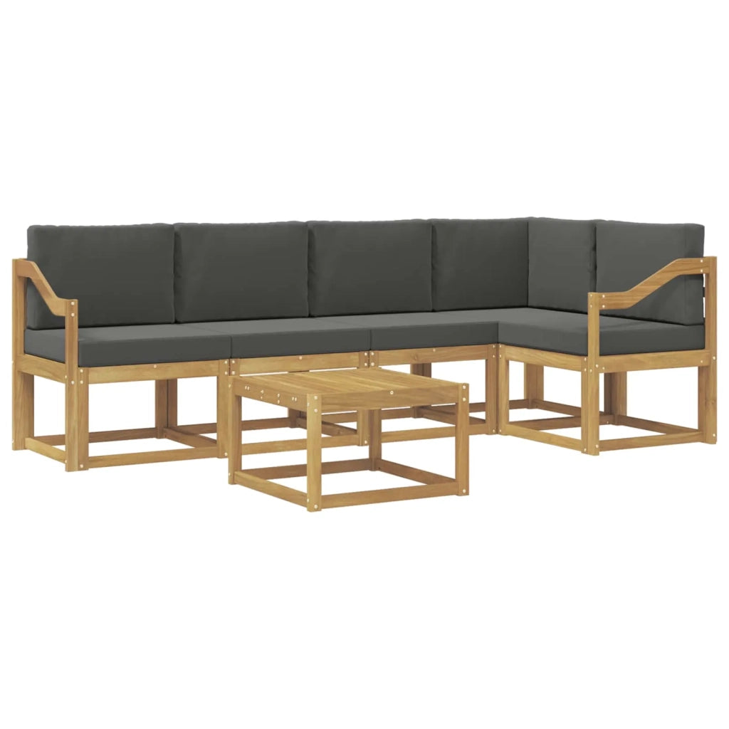 Set di divani da esterno 6 pz Bianco e Antracite 3387681