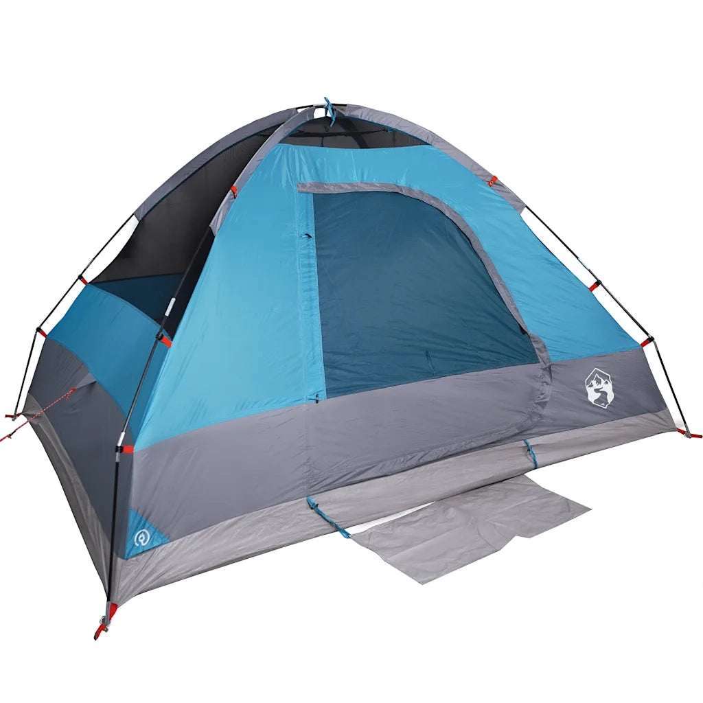 Tenda da Campeggio a Cupola per 2 Persone-Tenda per Escursionismo Blu Impermeabile 192162