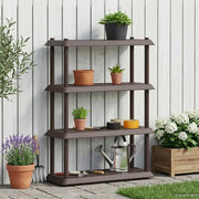 Unità di scaffalatura 4 livelli 100 x 40 x 136,5 cm PP Marrone 8011749