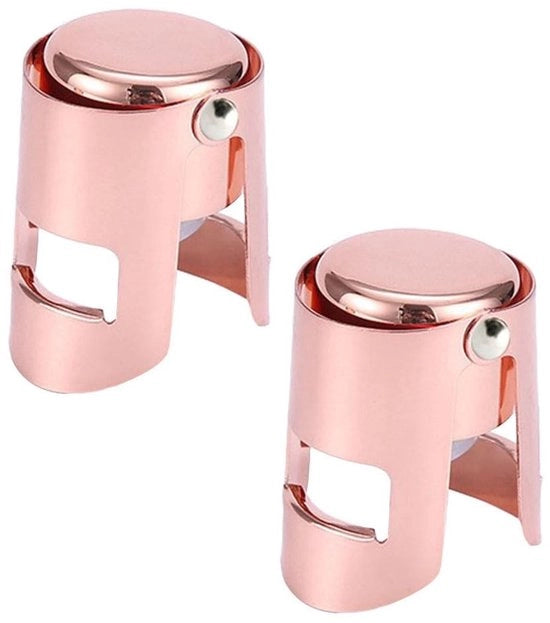 Stopper di Vino a Vuoto - 2 Pezzi - In Acciaio Inossidabile - Sigillazione Efficace - Conserva il Vino per 7 Giorni - Facile da Usare