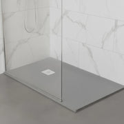Piatto doccia 100x150 in marmoresina effetto pietra grigio riducibile Ten