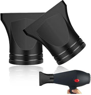 Set da asciugacapelli universale 2 in 1 con bocchetta in plastica nera per la sostituzione di asciugacapelli per uso casalingo o professionale 

Specifiche tecniche:
- Bocchetta esterna: diametro 4,2 cm - 4,6 cm