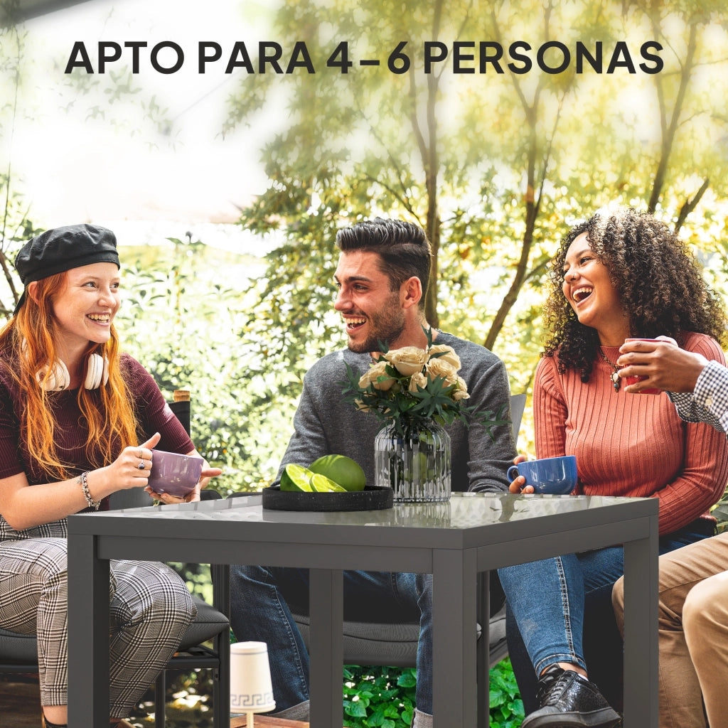 Tavolo da pranzo esterno allungabile rettangolare ¨C zephmum ¨C 85-125 cm per 4-6 persone