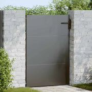 Cancello da giardino con blocco Nero 85 x 125 cm 42015880