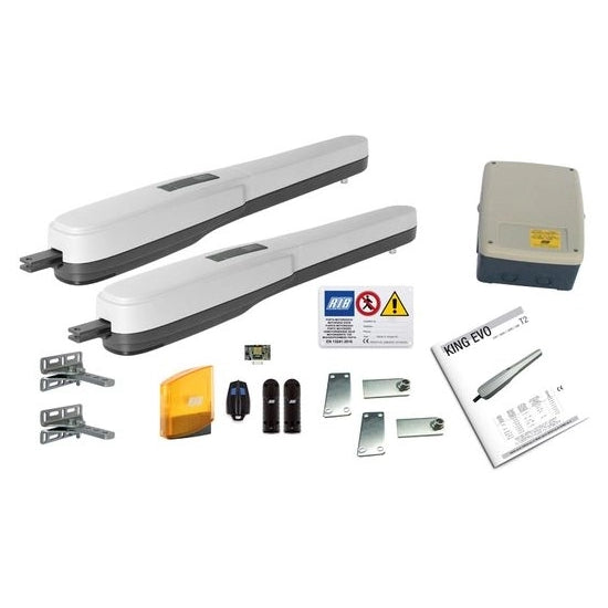 KIT AUTOMAZIONE PER CANCELLI A BATTENTE RIB KIT KING EVO 24V AD14094 AUTOMATISMI