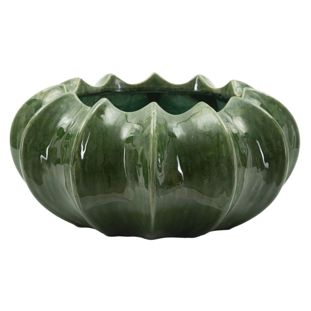 Vaso Decorativo VKH834, Verde, Ceramica, 31x31x16 cm