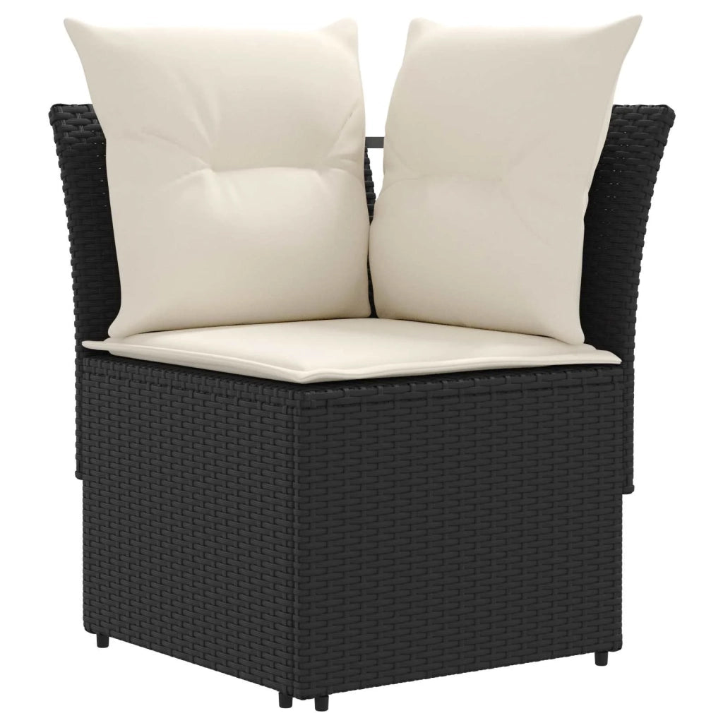 Set di Mobili 7 pz Nero e Crema Rattan in PE 3422189