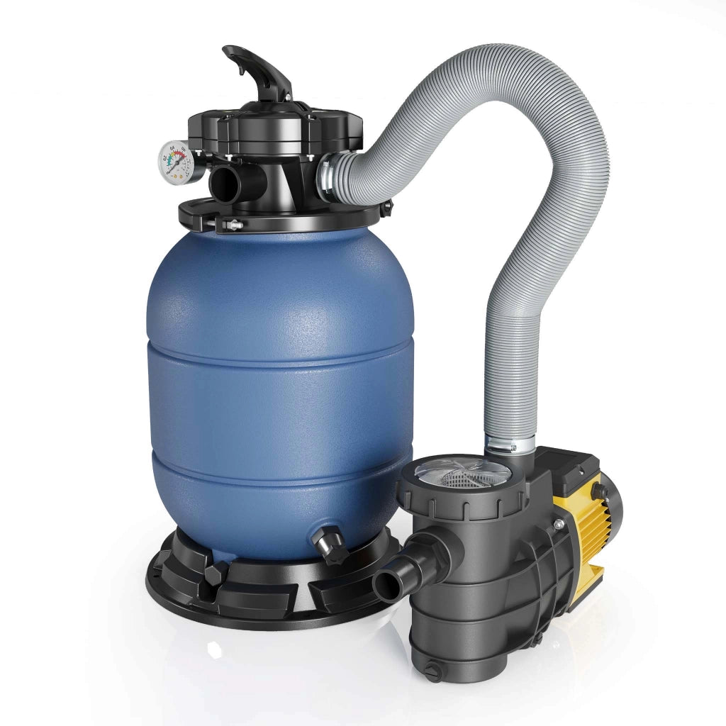 Filtro a sabbia con pompa autoadescante e valvola a 5 posizioni HZS-200, 220W, filtraggio acqua piscina