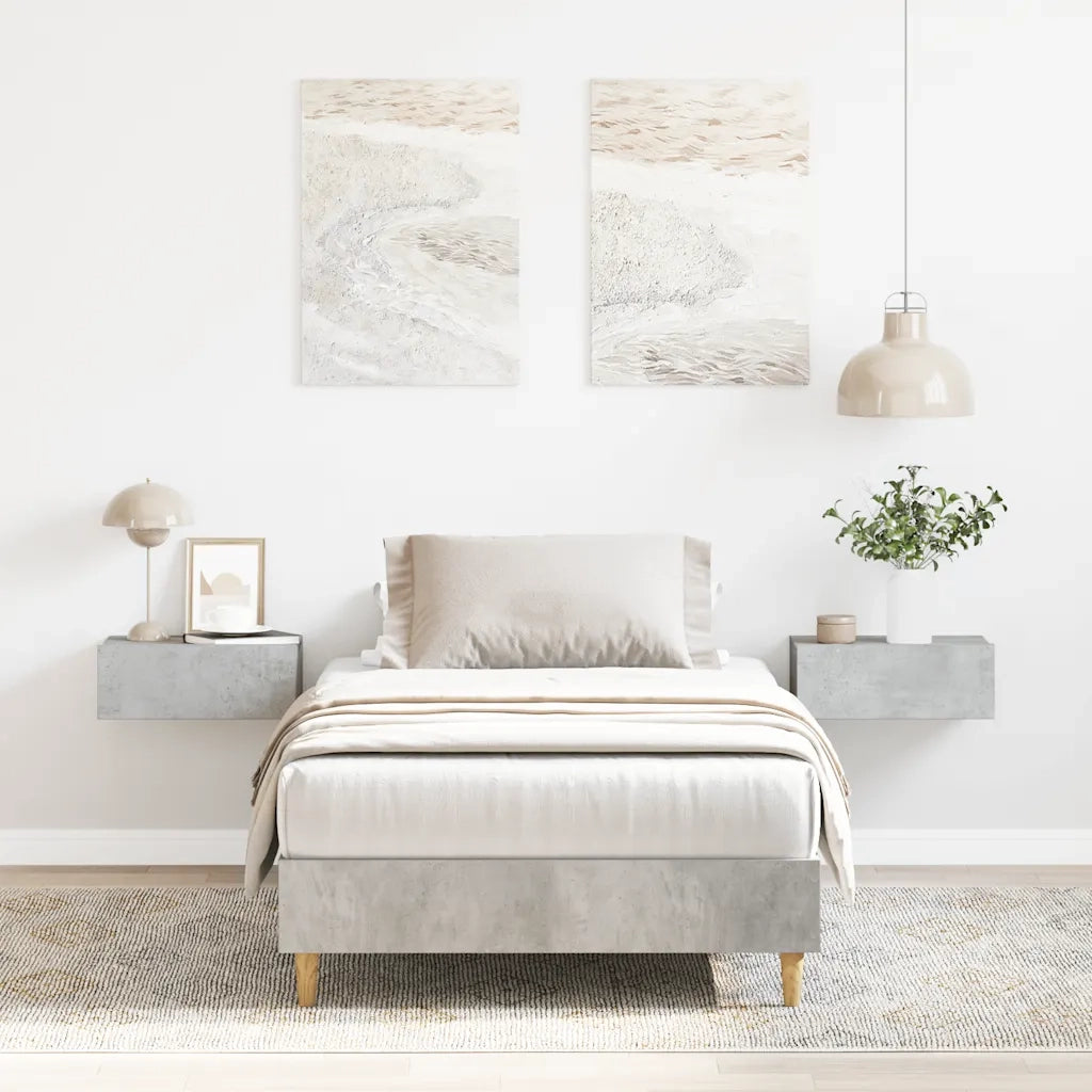 Giroletto senza Materasso Grigio Cemento 100x200 cm Truciolato