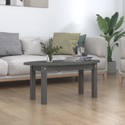 Tavolino da Salotto-Tavolino da soggiorno Grigio 80x40x35 cm Legno Massello di Pino