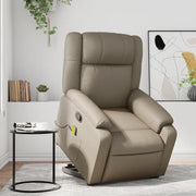 Poltrona Alzapersone Massaggi Reclinabile Cappuccino Similpelle 3205163
