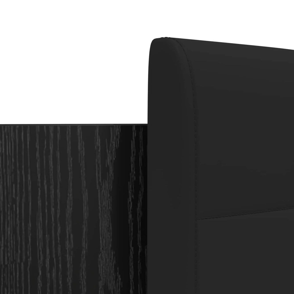 Struttura letto con testata-Giroletto Rovere Nero 200 x 200 cm