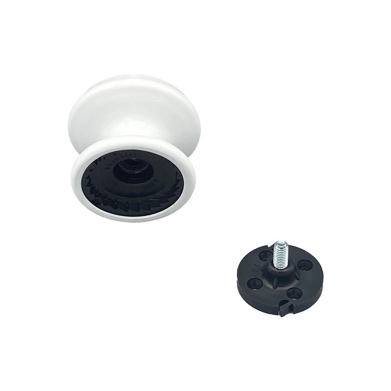 Pomolo fisso per porta SAGUATTI 876/80TB in alluminio bianco lucido