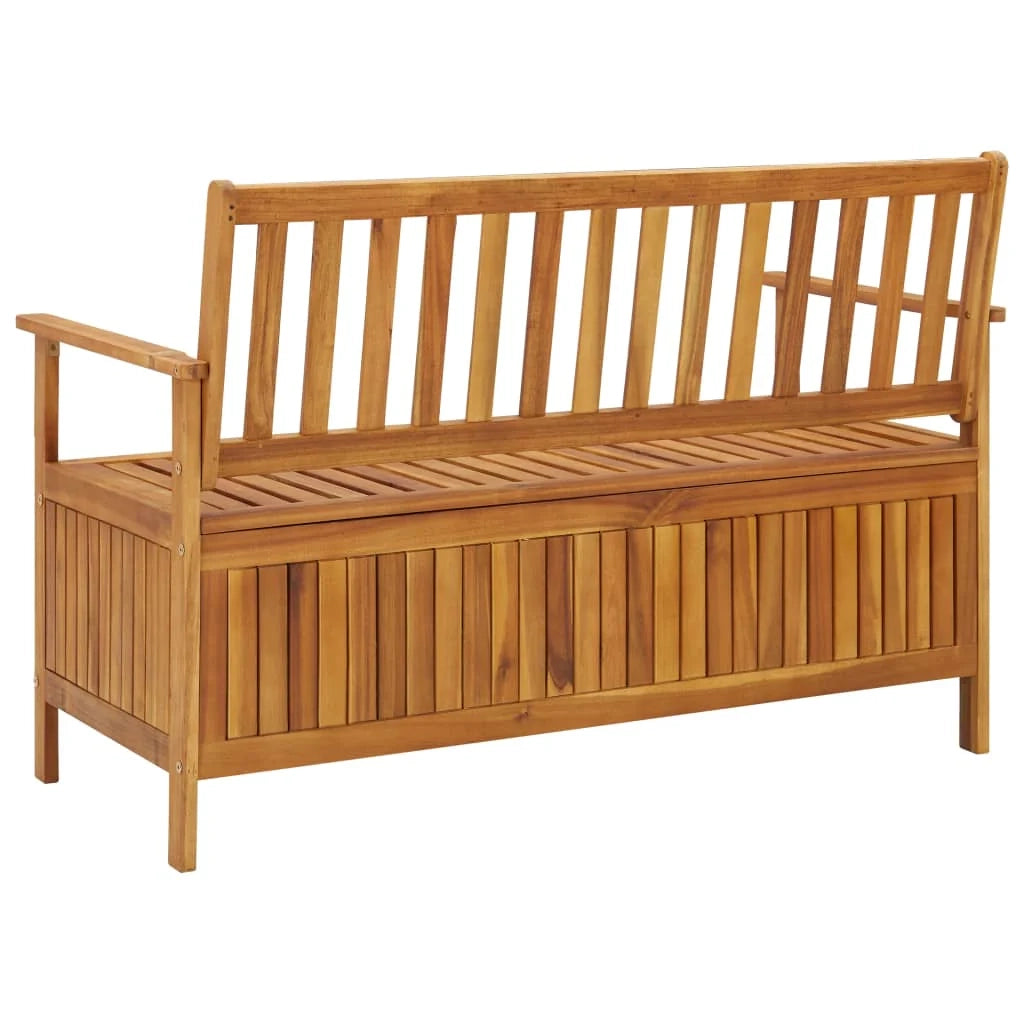 Panca da giardino mobili da esterno per patio contenitore da giardino per terrazza 120 x 63 x 84 cm legno massello di acacia 02_0011803