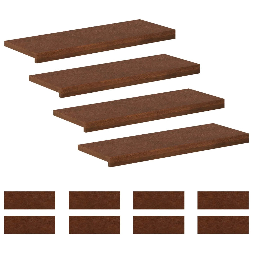 Gradini per Scale 12 pz 70 x 30 x 2 cm Marrone Scuro 3449435