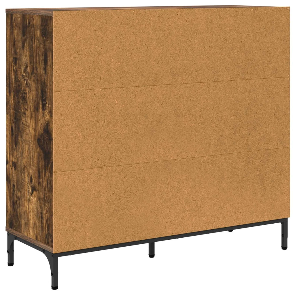 Credenza Rovere fumé 89,5 x 33 x 82 cm Legno multistrato 883459