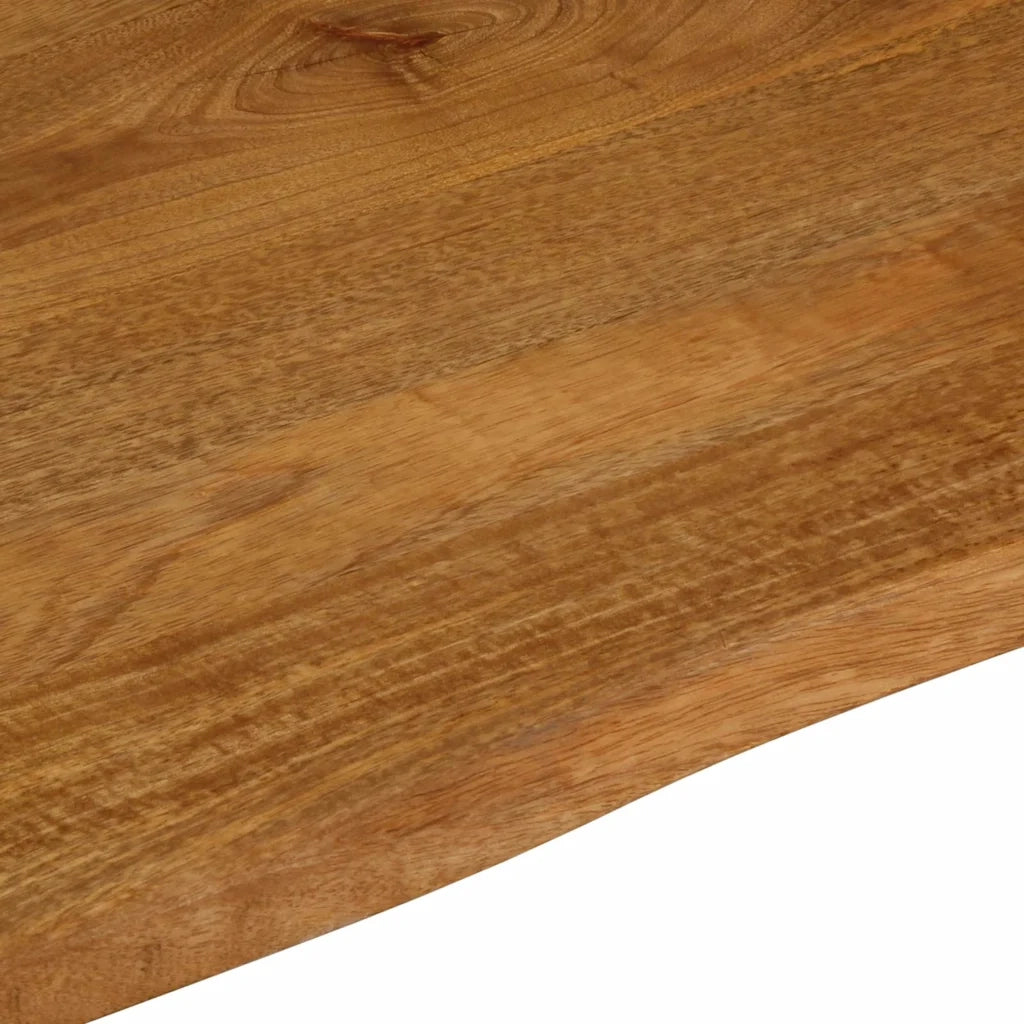 vidaXL Piano Tavolo 110x80x2,5 cm Bordi Vivi in Legno Massello Mango