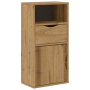 Mobiletto rustico con cassetto 40 x 24 x 79 cm legno di pino massello finitura cera miele 02_0058046