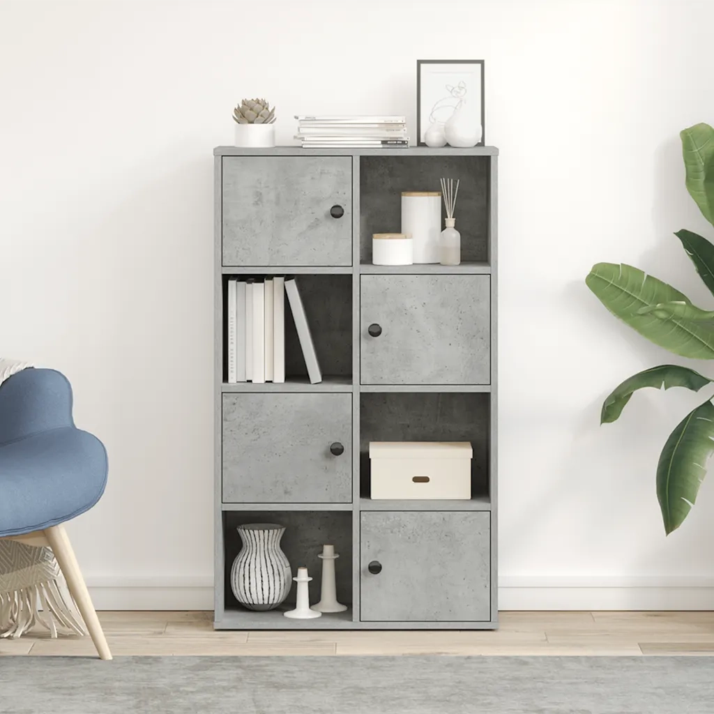 Libreria Grigio Cemento 60x24x101,5 cm in Legno Multistrato 860394