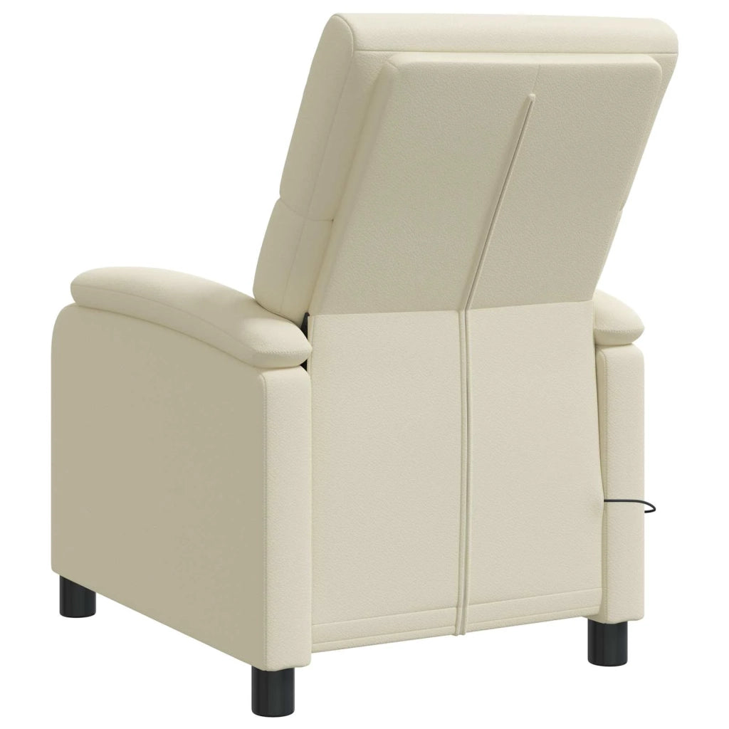 Divano Sedia-Poltrona Massaggiante Crema Similpelle 952769