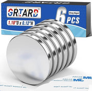 Set di 6 magneti neodymium, magneti a disco superforti, magneti forti, 30 x 3 mm magneti neodymium argentati extra forti, magneti forti per lavagne magnetiche, magneti per frigoriferi, magneti per lavagne bianche