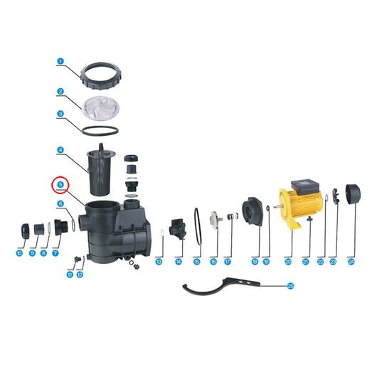 Pezzo di ricambio: alloggiamento per pompa piscine HZS-550