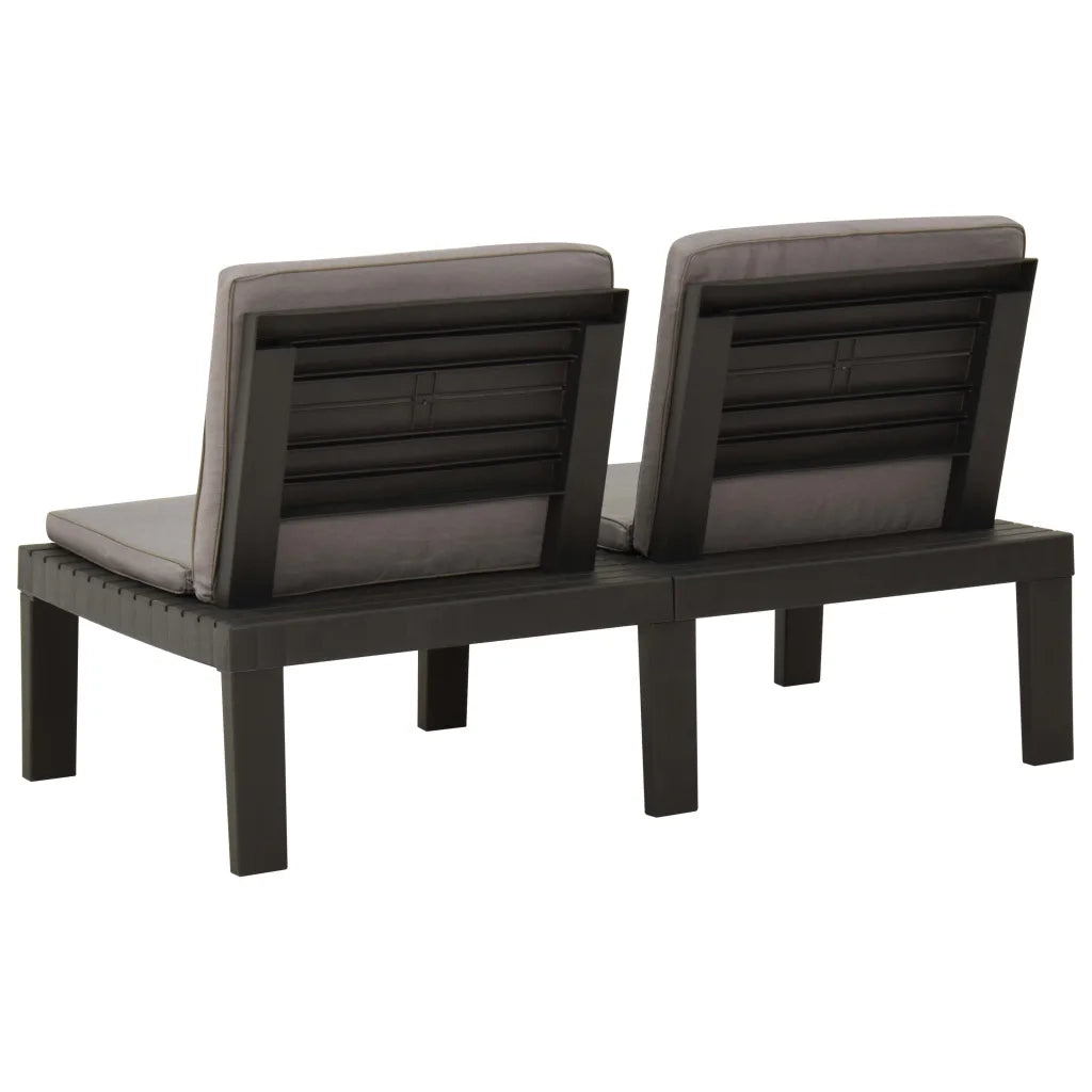 Set Divani da Giardino con Cuscini 4 pz in Plastica Grigio 3059836