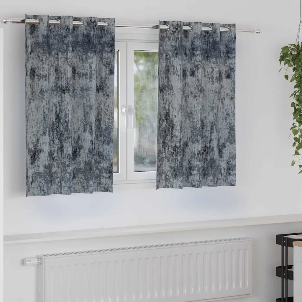 Tende in Velluto 2 pcs Grigio Argento 140 x 140 cm Velluto 4107648