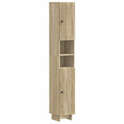 Armadio da Bagno con Ripiano Aperto EDE Rovere Sonoma 895937
