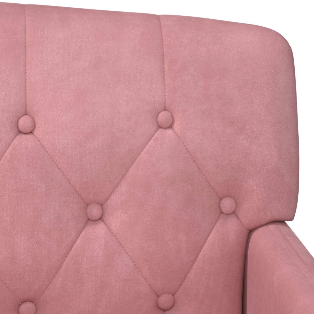 Loveseat con bottoni imbottiti Rosa 111 x 65 x 79 cm Velluto 42041847