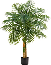 Pianta di palma artificiale in oro 120cm resistente all'UV grande pianta di palma artificiale simile a quella reale, pianta tropicale per interni, decorazione per casa, ufficio, balcone, giardino.