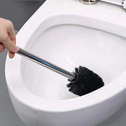 Set di 3 spazzole per il water, spazzole di riserva in acciaio inossidabile, 7,5 x 35 x 7,5 cm, nero