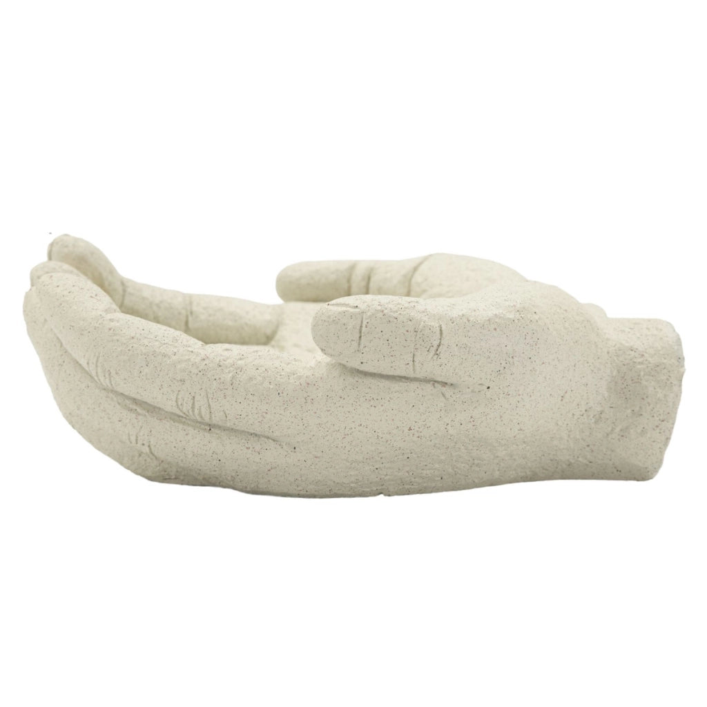 Vassoio Mani, Beige, Poliresina, 22,7x20x7,3 cm